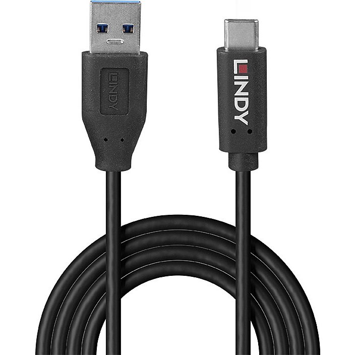 Lindy 36972 câble USB USB 3.2 Gen 2 (3.1 Gen 2) 1,5 m USB A USB C 10 Gbit/s 15 W Noir