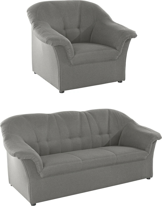 DOMO collection Polstergarnitur »Pegnitz zeitlos und elegant« Set,  Sessel und 3-Sitzer