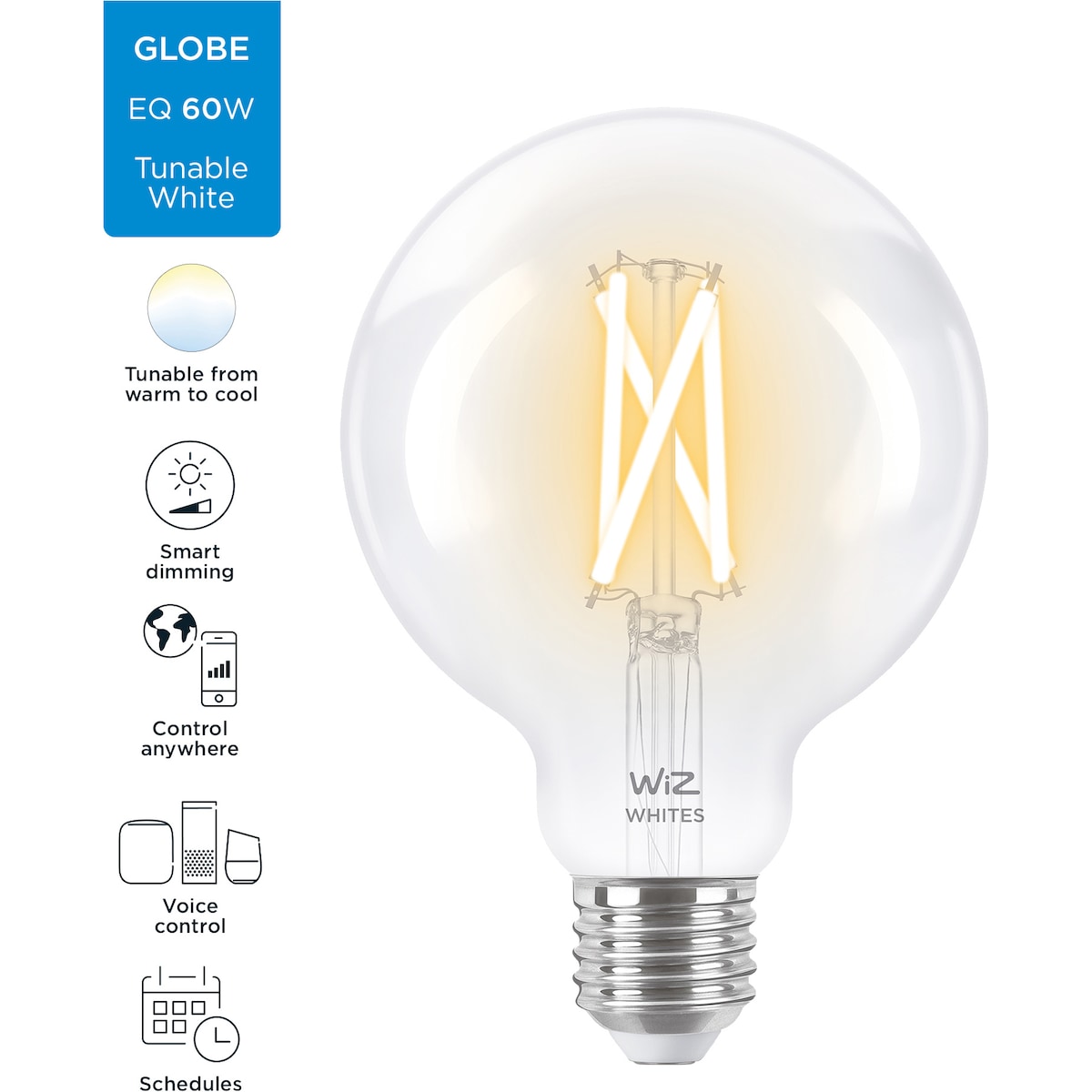 Wiz Light Globe LED lyspære 7W E27 871869978669400
