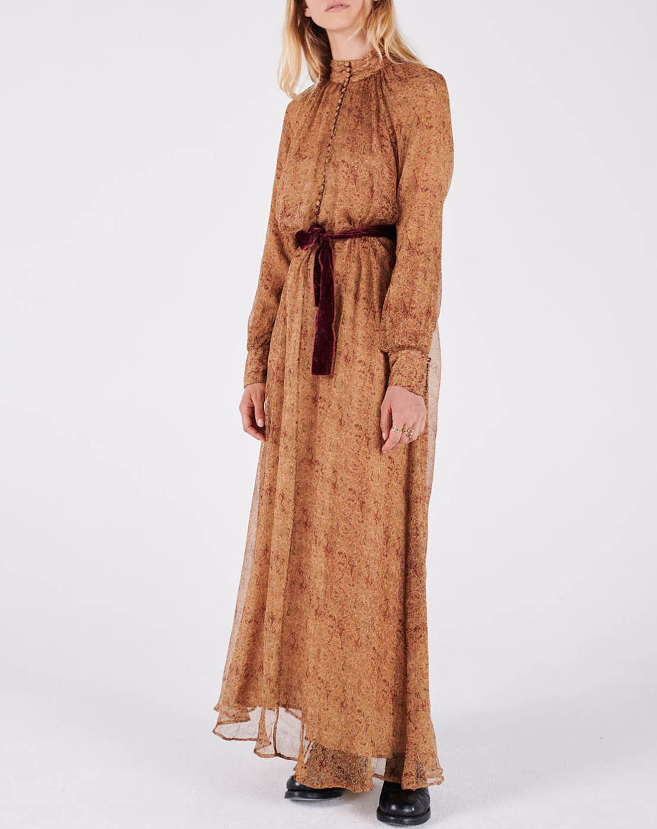 Swildens Robe Chiara imprimée beige