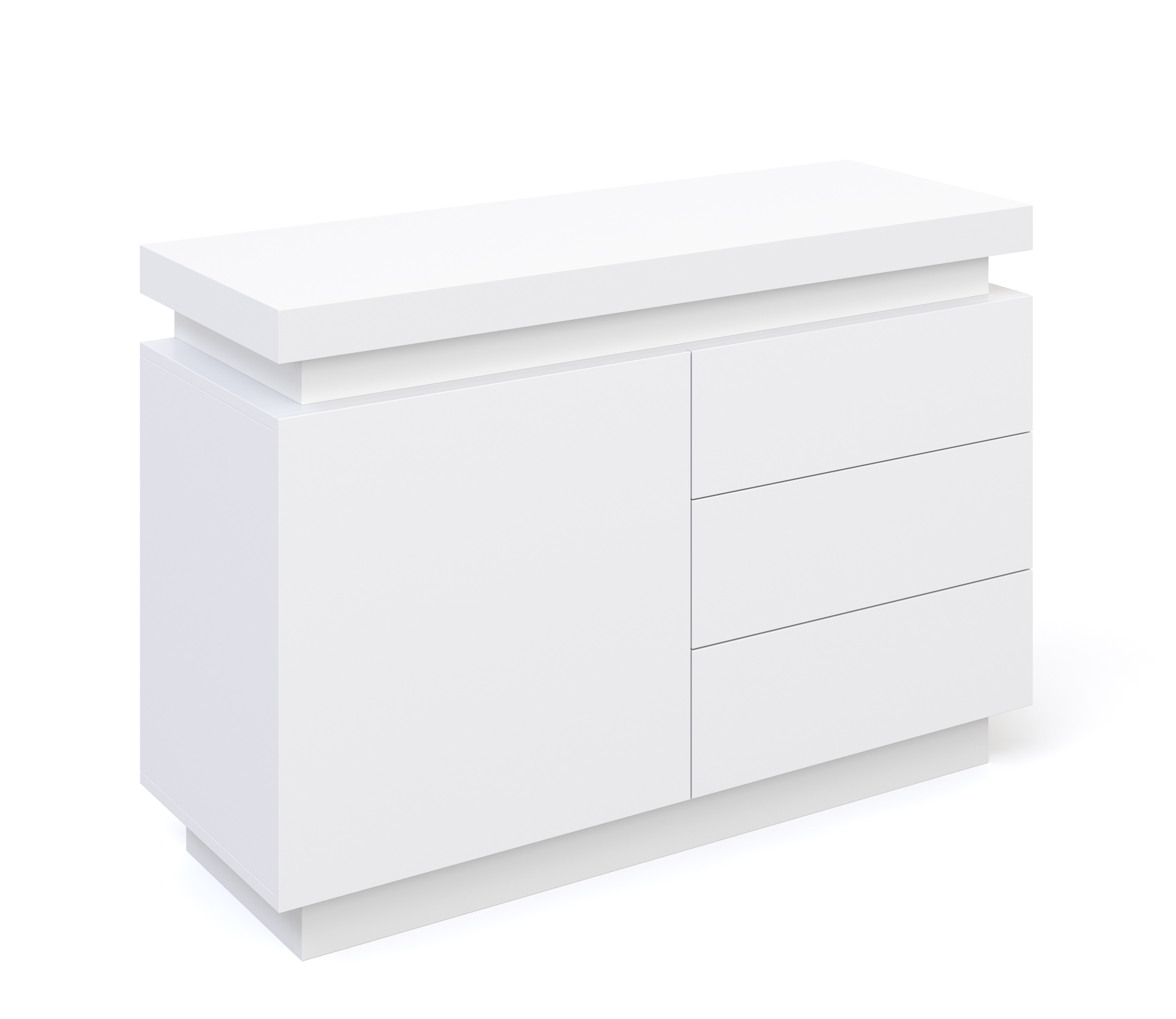 Sideboard LED GIANNI 110 x 75 cm weiss