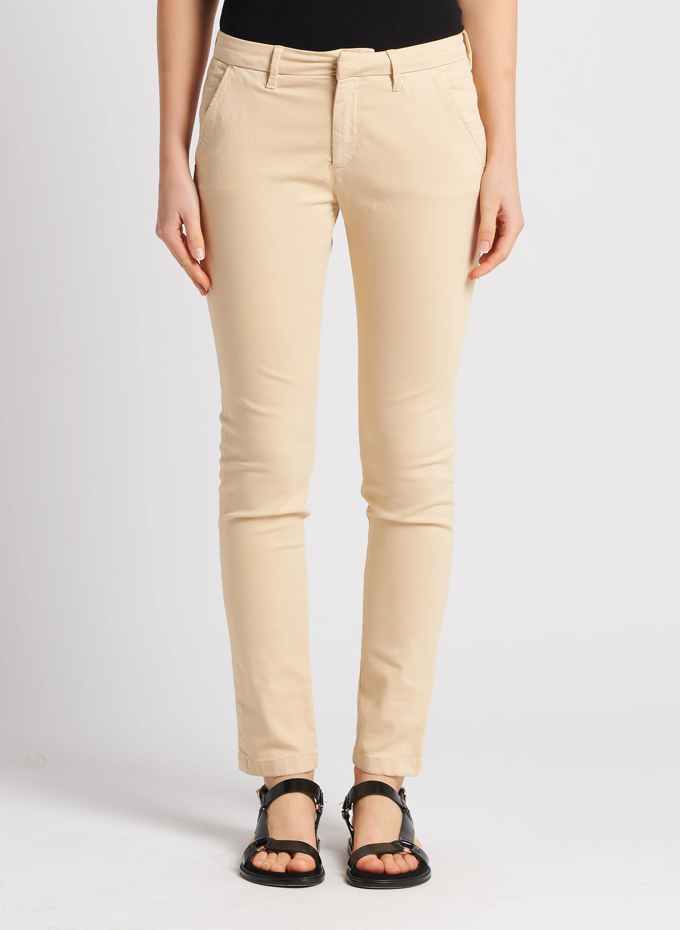 SANDY BASIC 2 - Chino slim en coton mélangé | Jaune