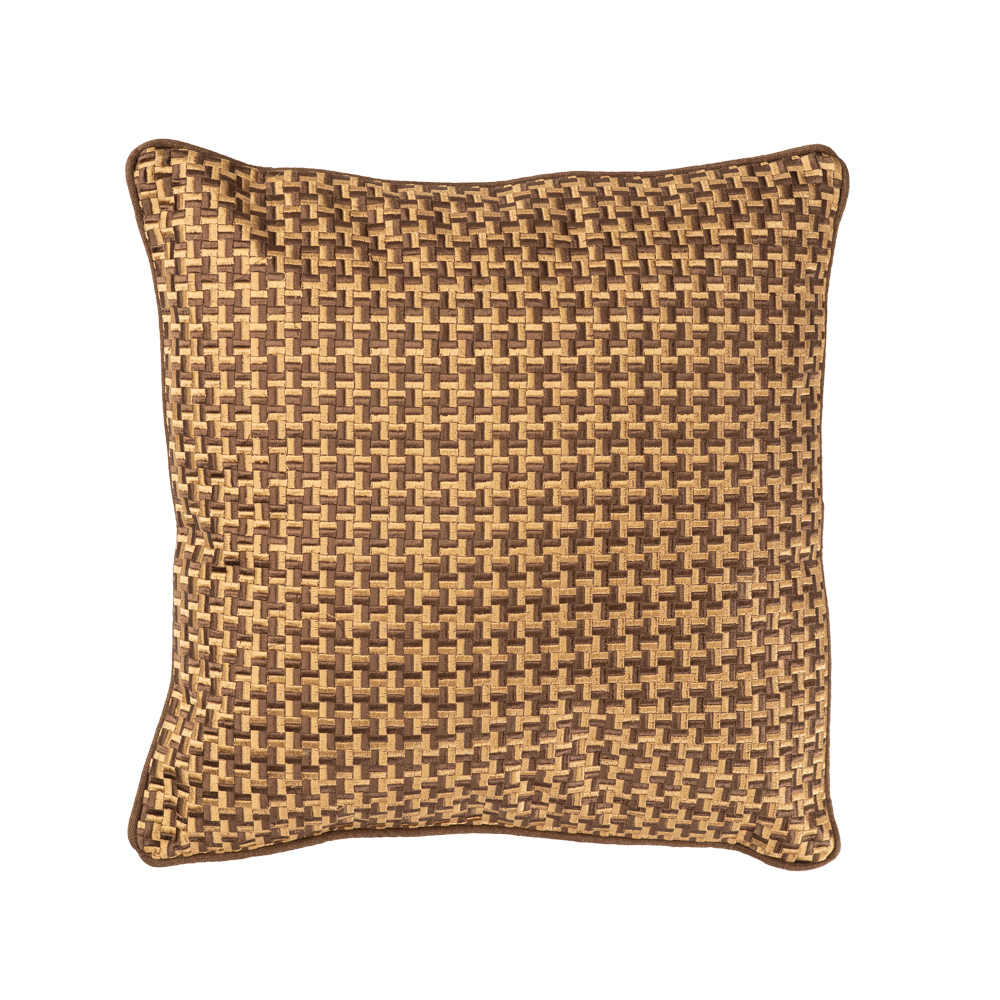 Sierkussen Richstitch linnen mocca macha 40x40 cm
