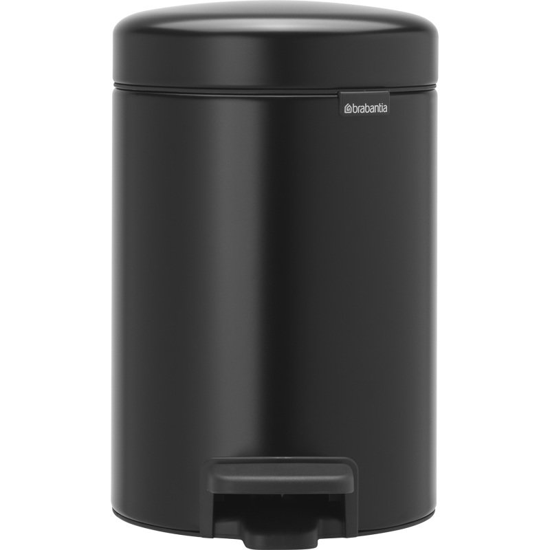Poubelle métal 3 litres ronde à pédale Brabantia NewIcon