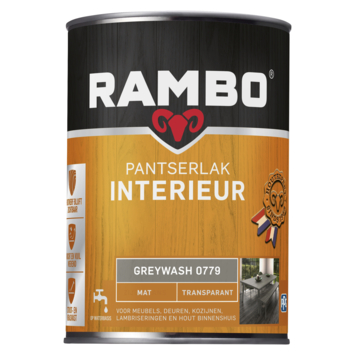 Rambo pantserlak interieur transparant mat greywash 1,25 l