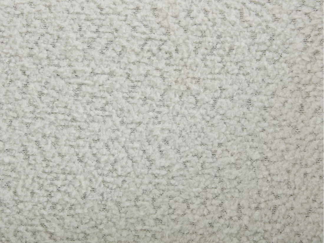 Chaise de bureau - Tissu bouclette et métal - Blanc et noir - Hauteur ajustable - JELSA