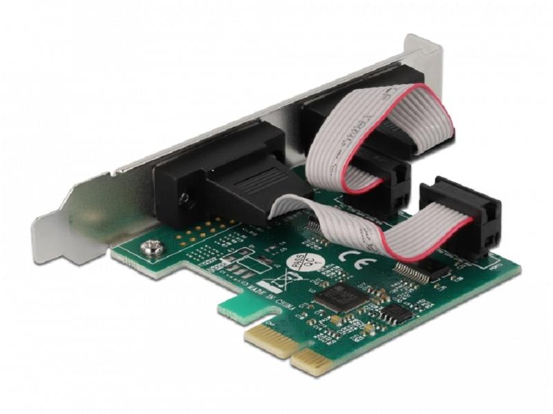 Delock PCI-Express-Karte 90046 2x Seriell / RS232 PCIe-Schnittstellenerweiterungskarte: 2x RS-232