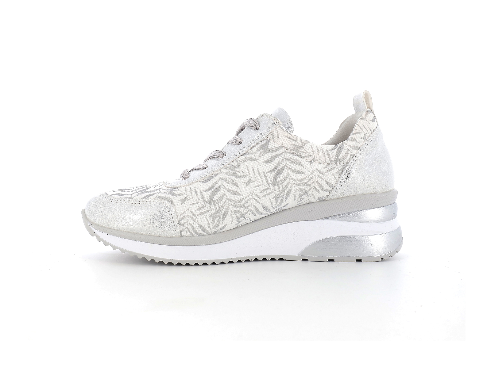 Remonte-D2401 Matières combinées Blanc Argent