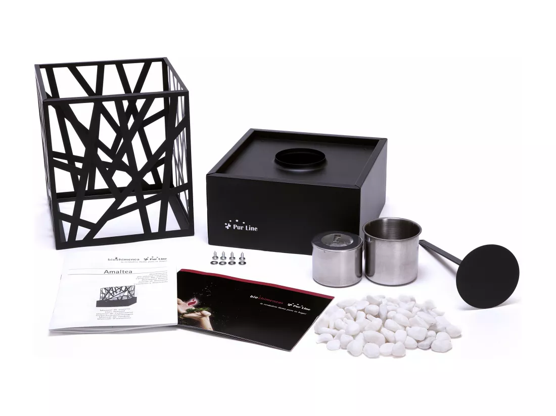 Cheminée de table à léthanol en acier émaillé