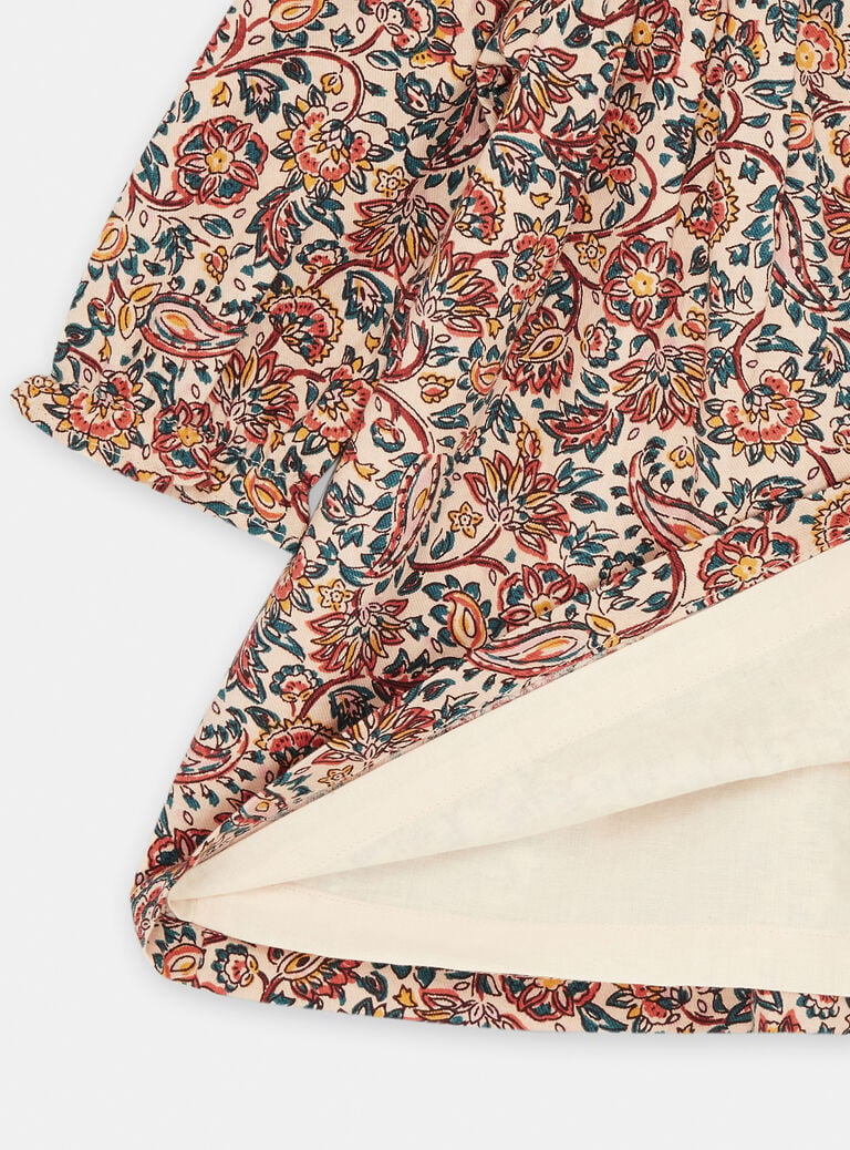 Robe rose pâle à imprimé fleuri