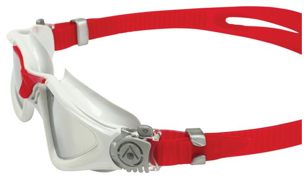 Lunettes de bain Aquasphere Kayenne Gris/Rouge - Verres Miroir Argent