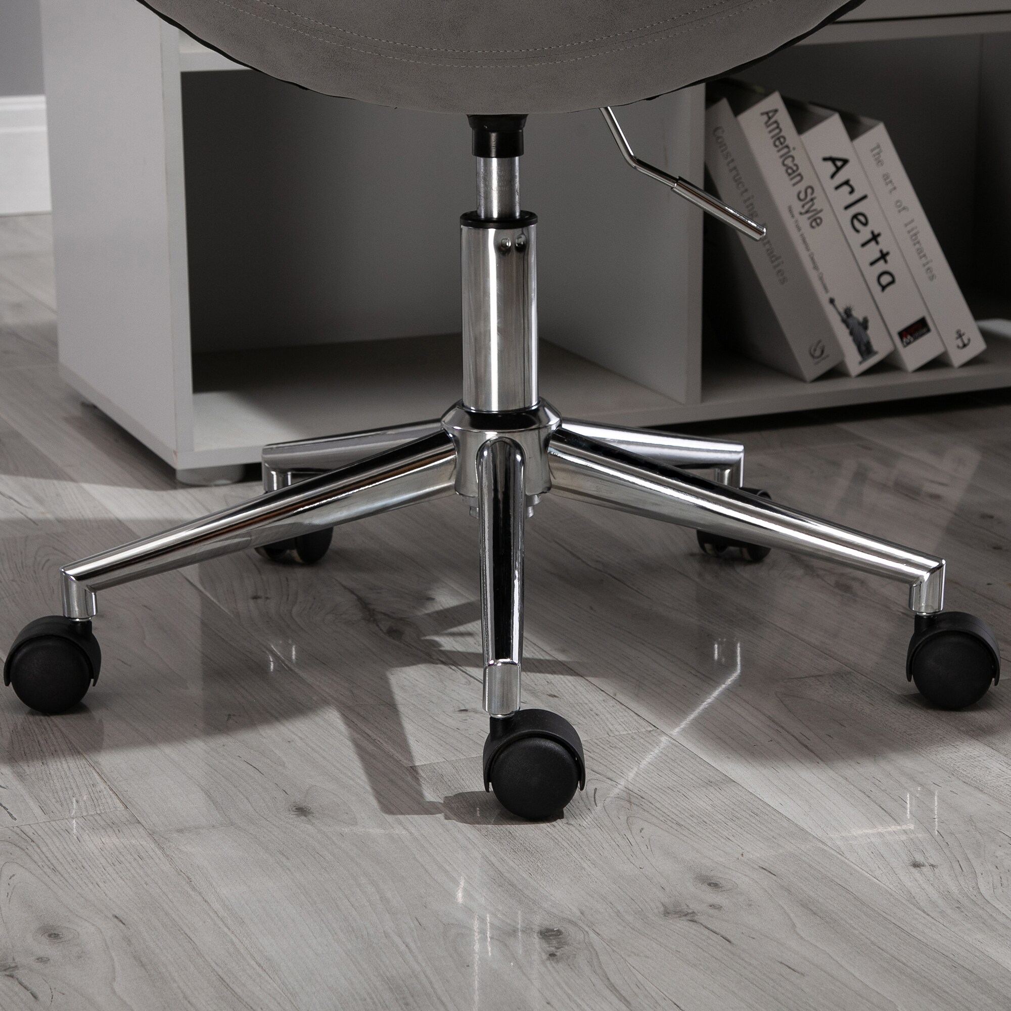 HOMCOM Bürostuhl ergonomisch grau 60 x 60 x 80-90 cm (BxTxH)