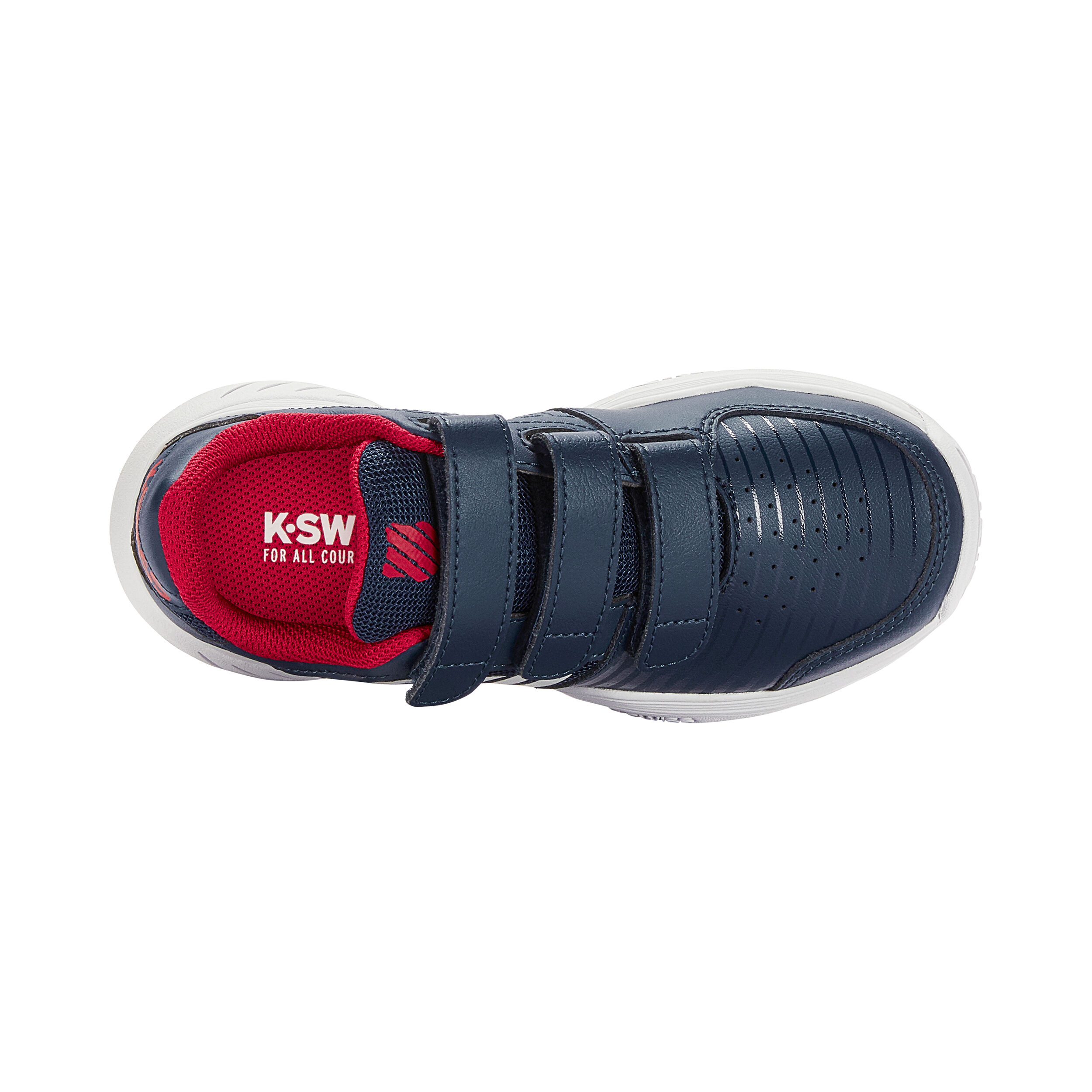 K-Swiss Court Express Strap Omni Chaussures Toutes Surfaces Enfants - Bleu Foncé , Blanc