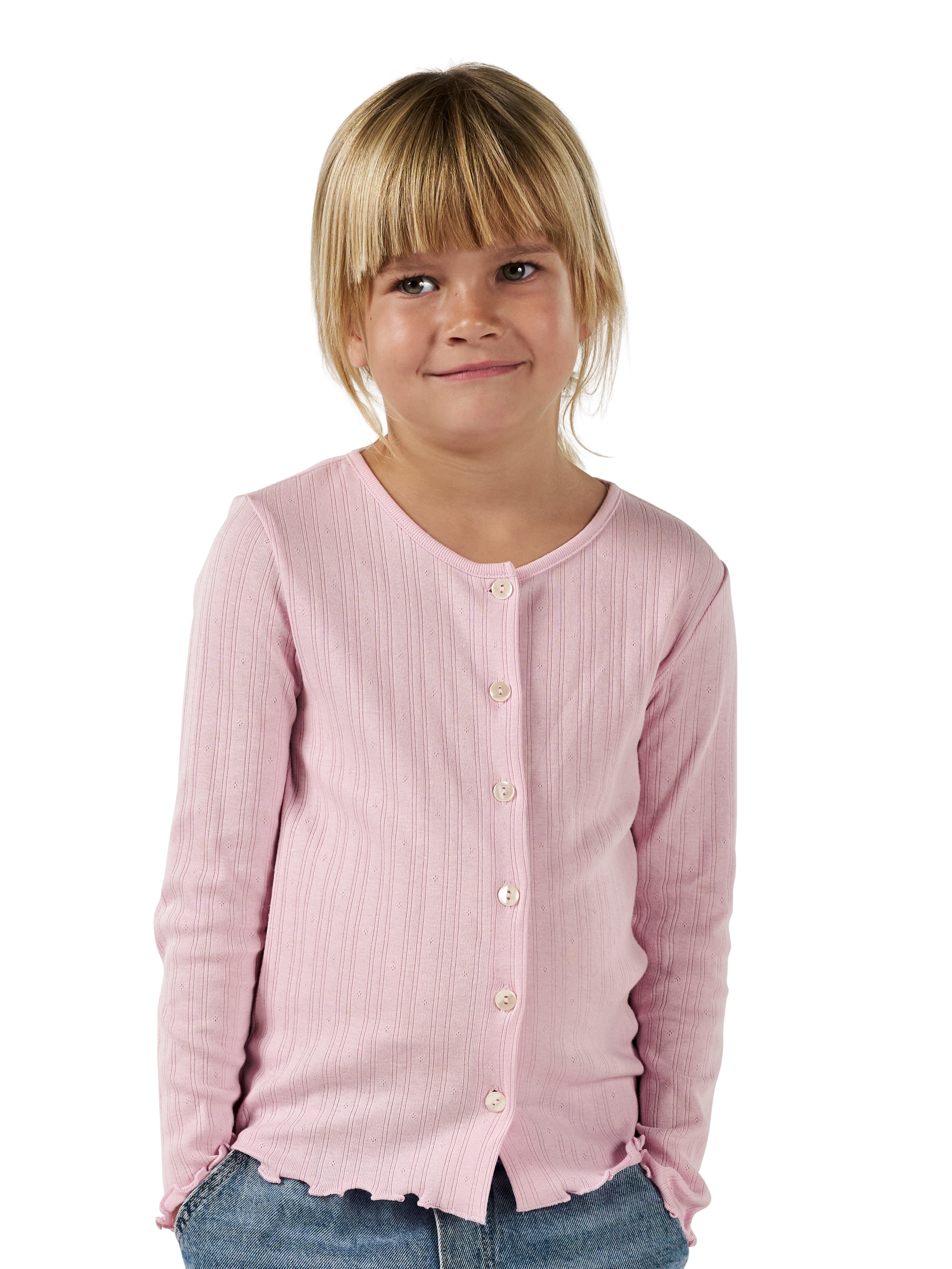 Pointelle cardigan van katoen voor kinderen
