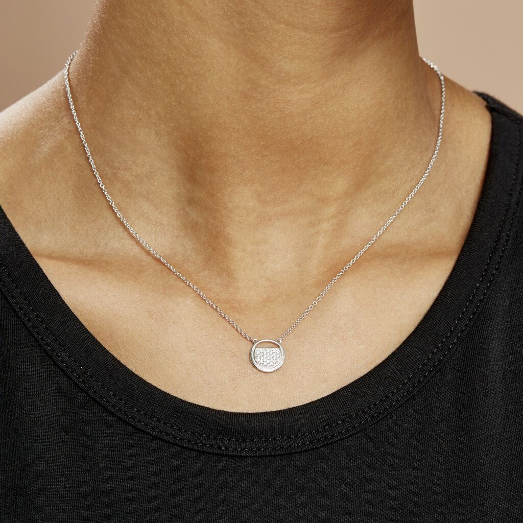 Collier Laetizia Clara Argent Blanc Oxyde De Zirconium