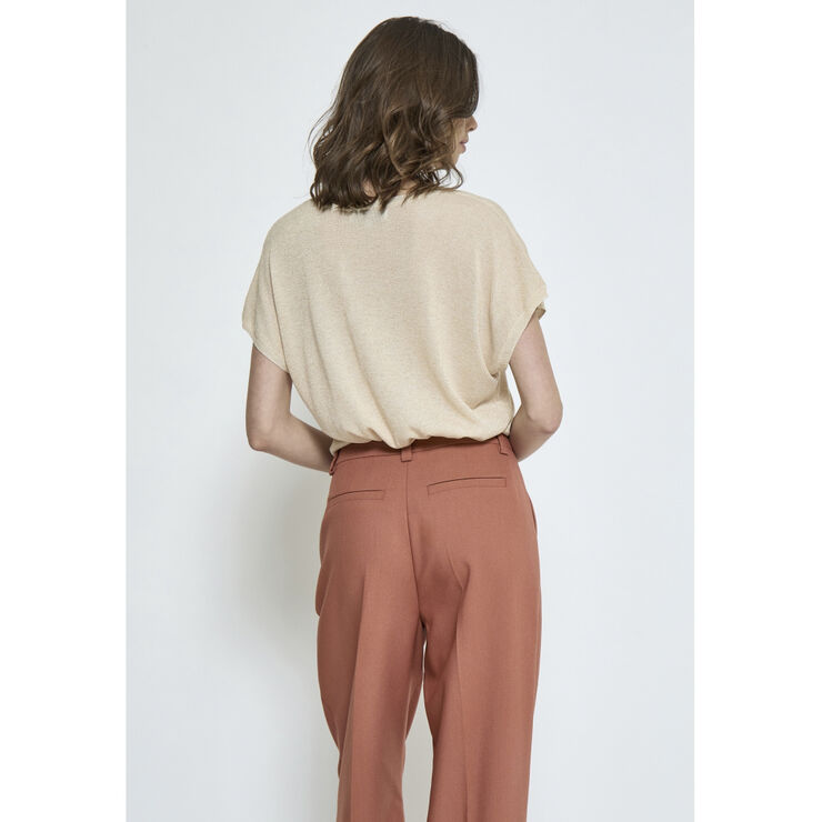 Minus MSCarlina Batsleeve Knit Tee Medal gold metallic