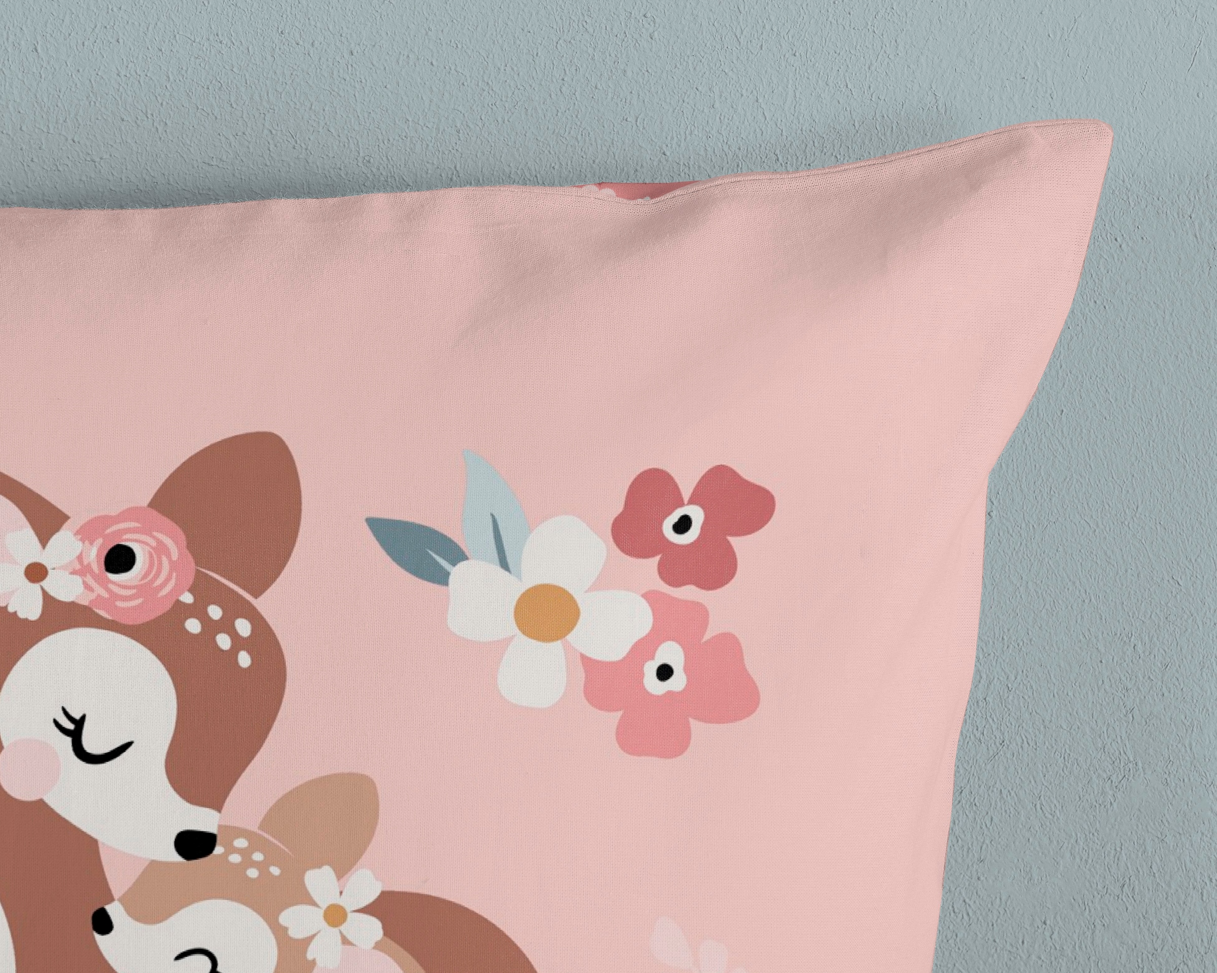 good morning Kinderbettwäsche »Bibi blossom« 2 Stk. tlg. Baumwolle, 135x200, Reissverschluss, Wende, Kind, Mädchen, Bambi, Rosa