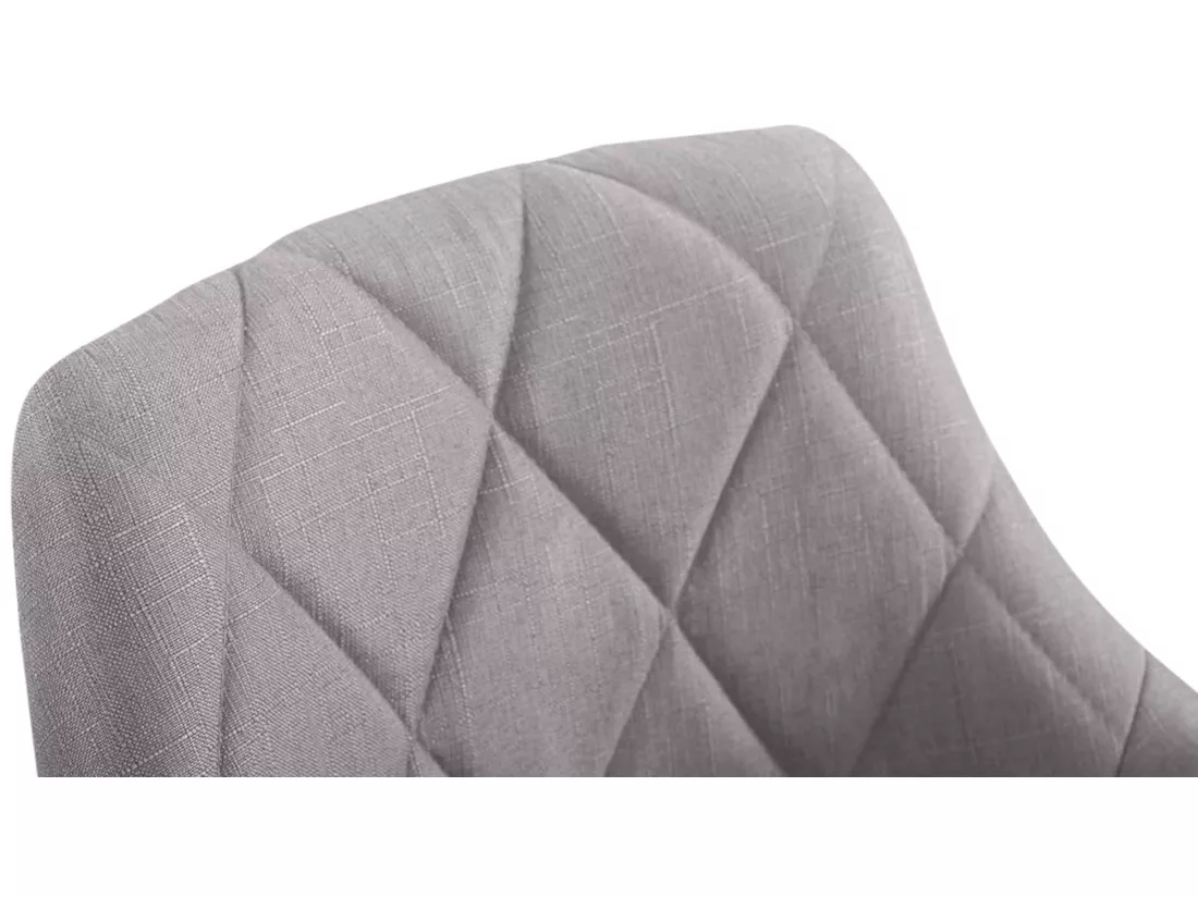 Tabouret de bureau - Tissu - Gris - Lazio