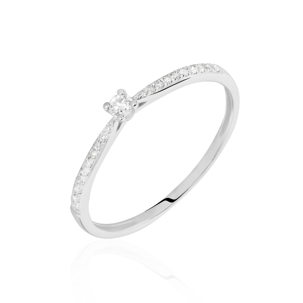 Bague Solitaire Hemera Or Blanc Diamant