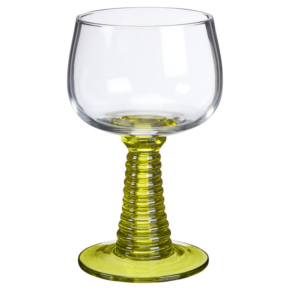 Wijnglas Ribbel Lime/Groen - 230 ml