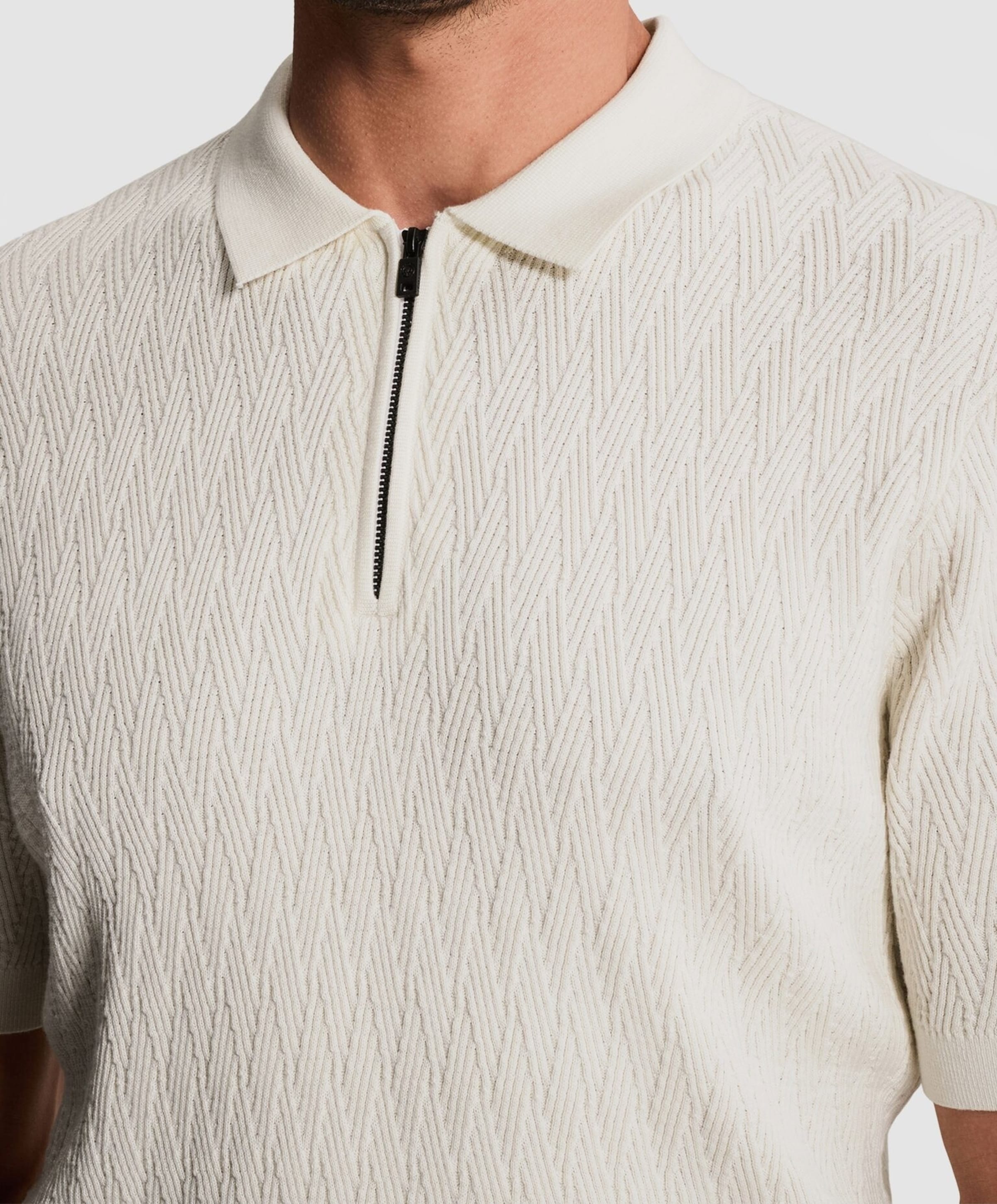 Cast Iron Heren polo ecru