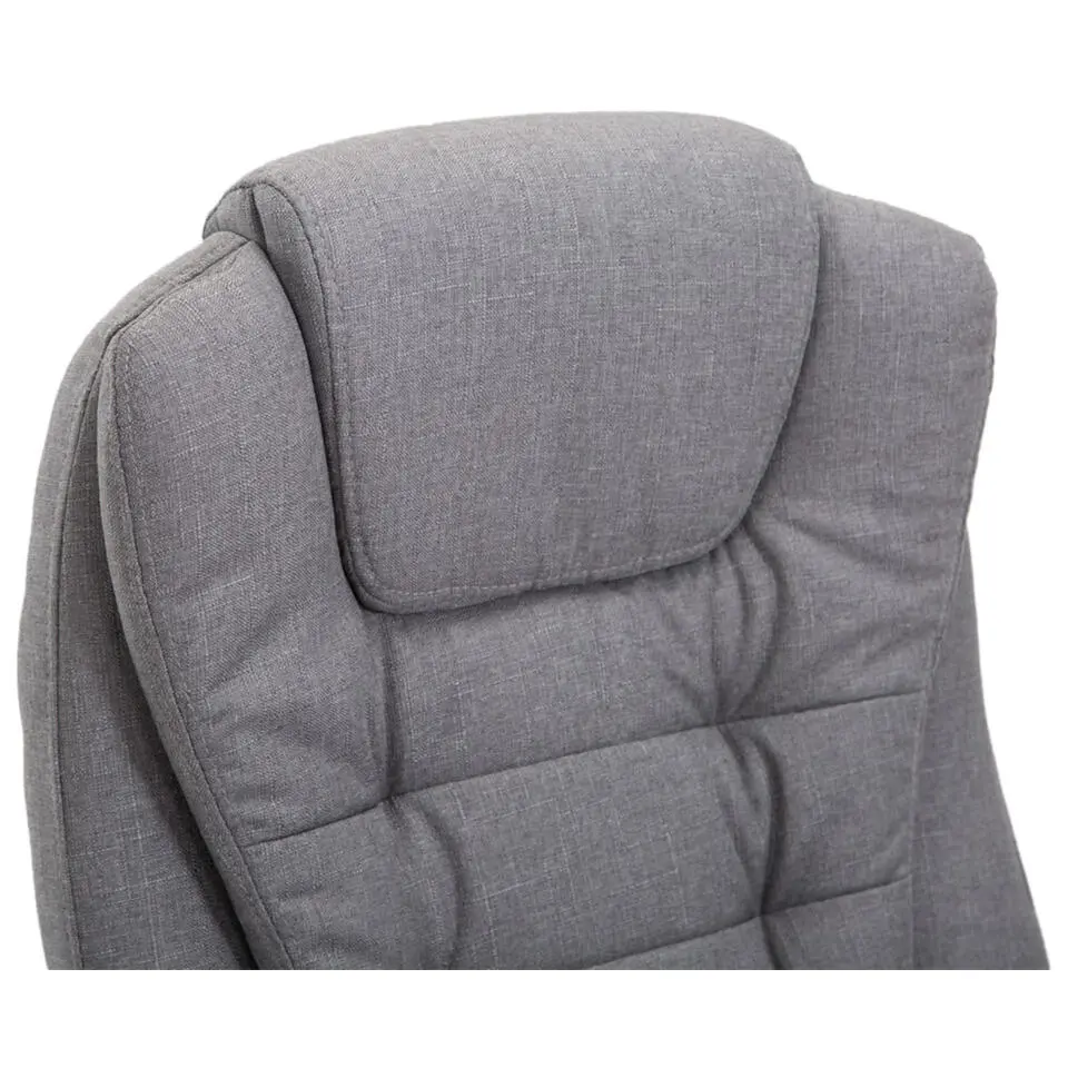 CLP Bureaustoel Thor chroom Frame - Stof - grijs