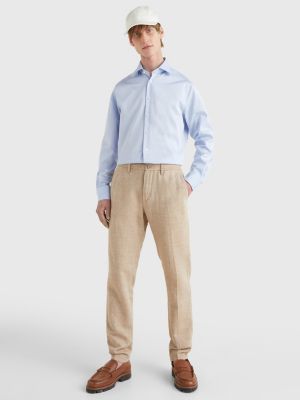 Camisa ajustada de puro algodão