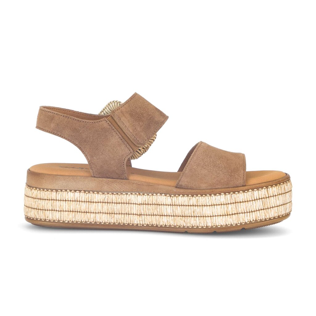 Sandale met plateauzool bruin