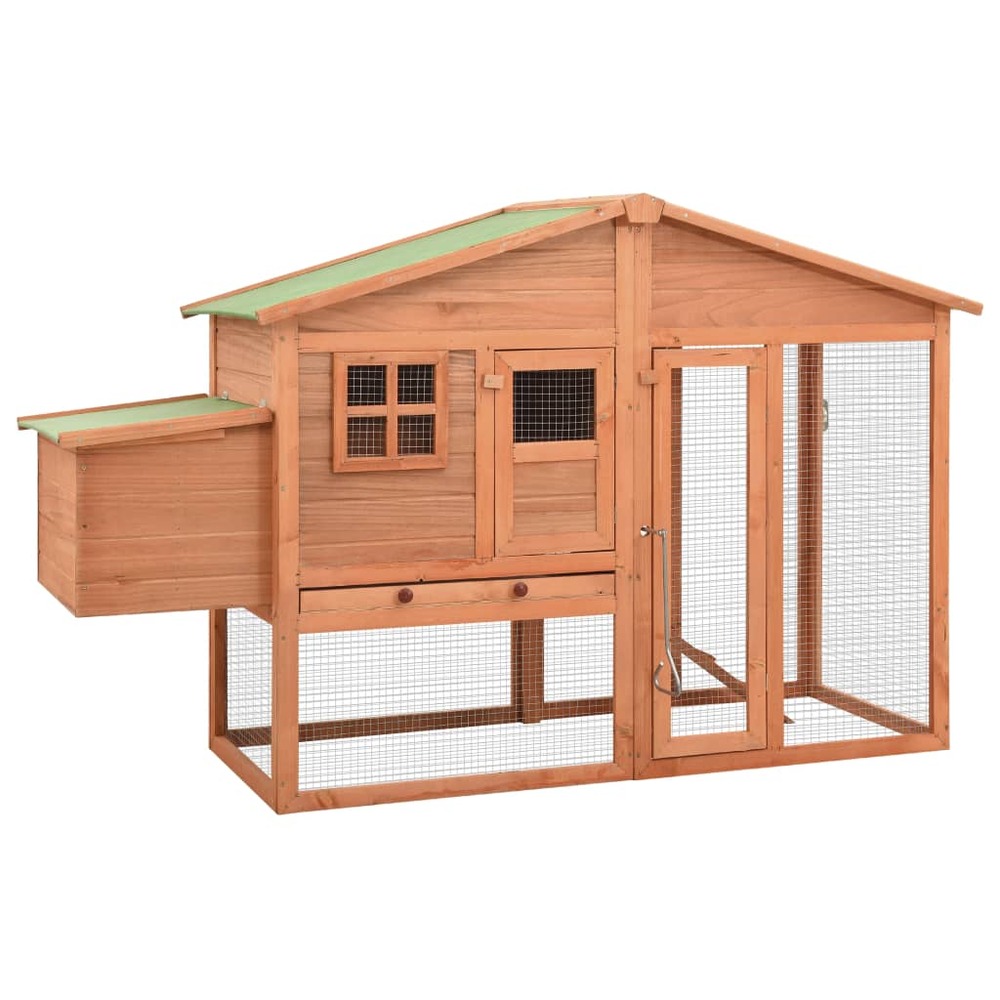 Poulailler avec nichoir 191 x 67 x 117 cm bois de sapin massif