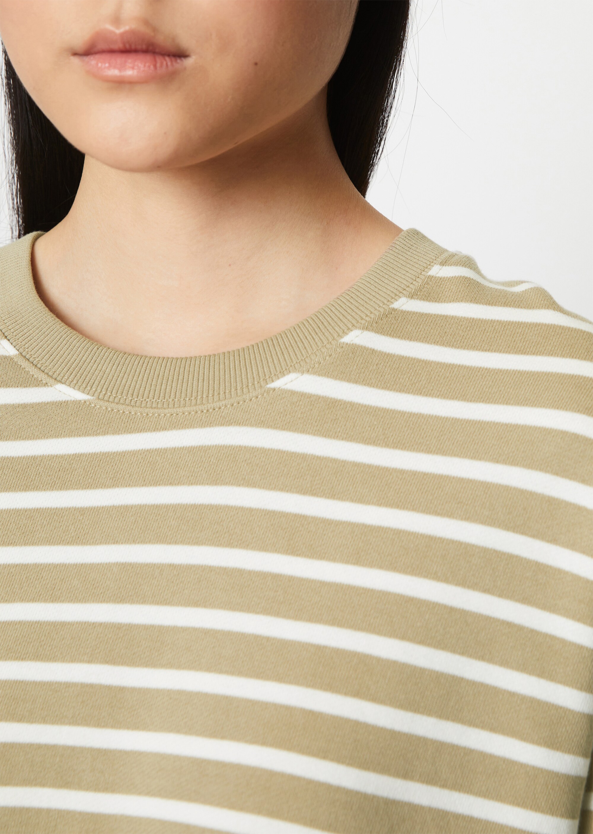 Geringeltes Sweatshirt oversizeaus reinem Organic Cotton