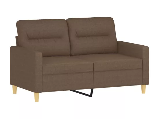 Ensemble de canapés 2 pièces avec coussins Marron Tissu