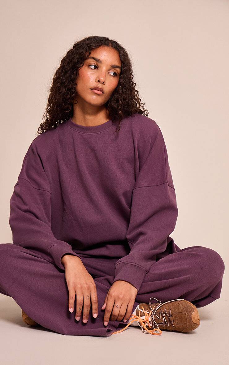 Prune Pantalon De Jogging Large En Interlock 350 G/m²