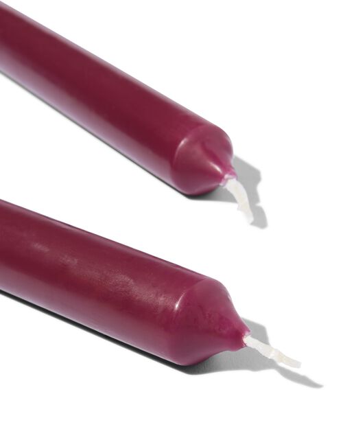 12 bougies longues Ø2.2x29 rouge foncé 