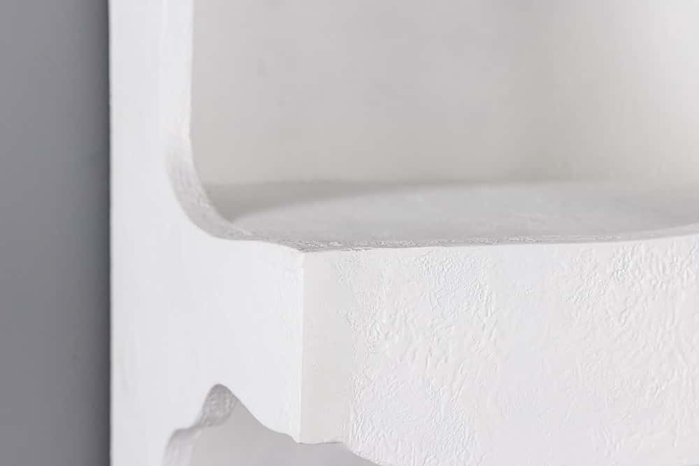Abstraktes Regal ART AMBIENTE 180cm weiß Beton strukturiert Standregal