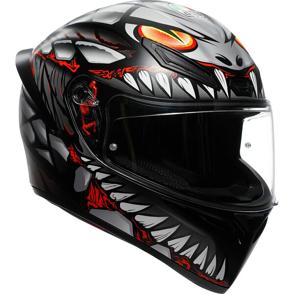AGV - Casque K1 S Lyzard Noir Mat / Gris / Rouge