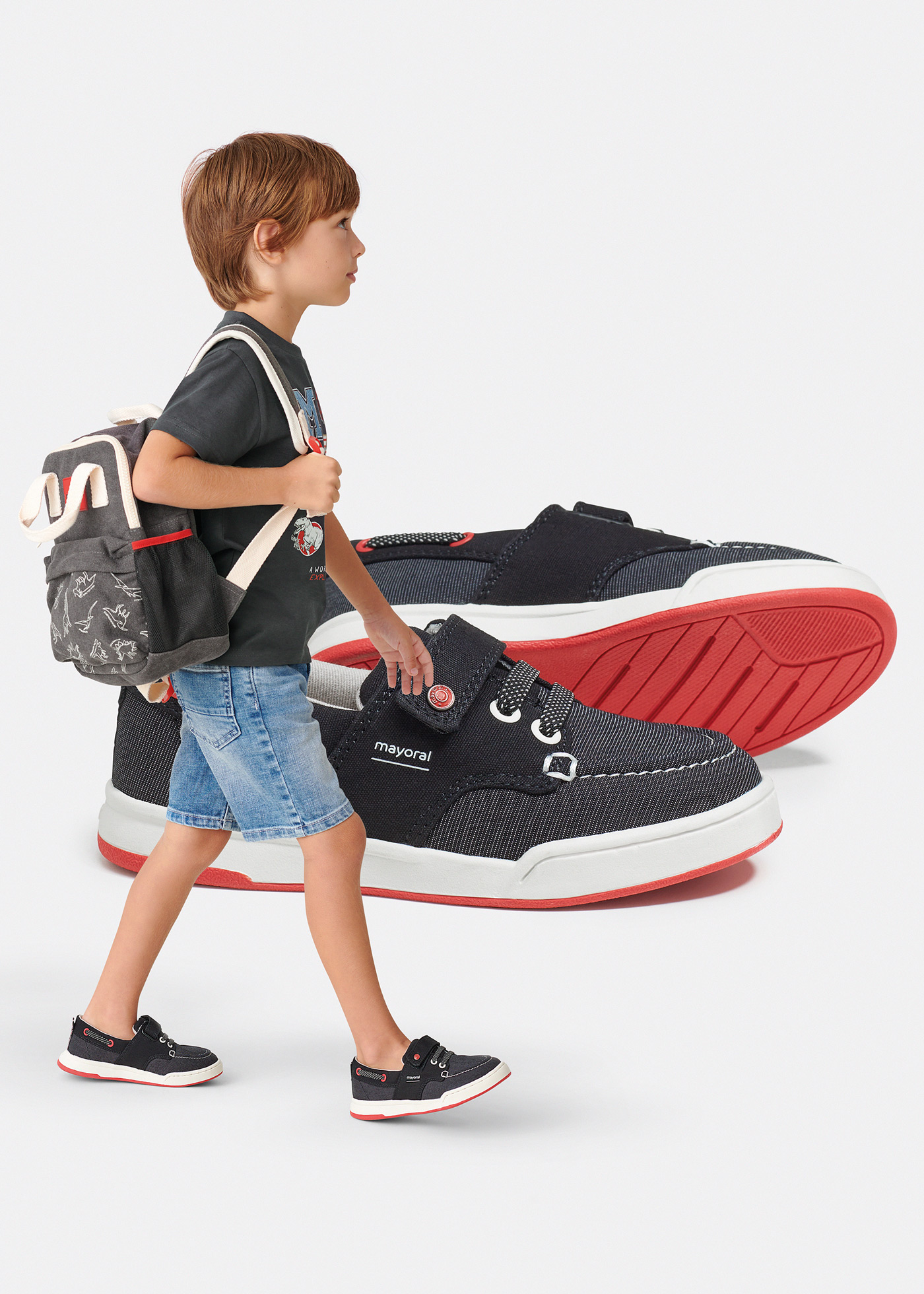 Estilo náutico com fecho de velcro para meninos