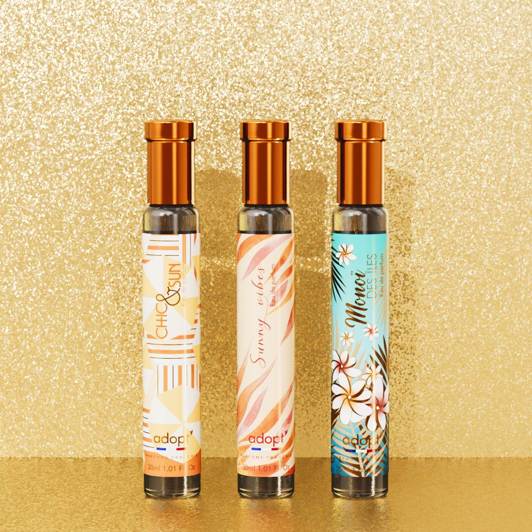 Hello sunshine - Coffret 3 eaux de parfum Chic & sun 30ml + Sunny vibes 30ml + Monoï des îles 30ml