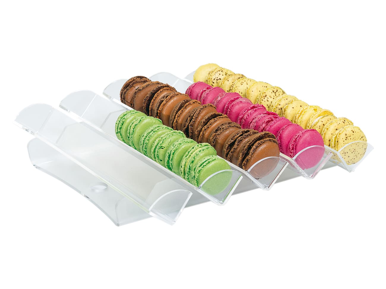 Présentoir à macarons - 5 rangs - 32,5 x 31,5 cm