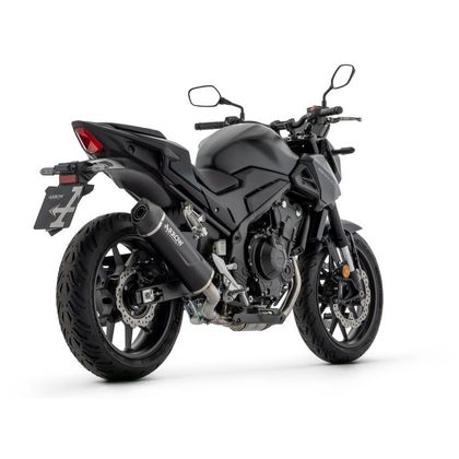Silencieux Arrow Indy race Alu Dark embout carbone - Gris / Noir