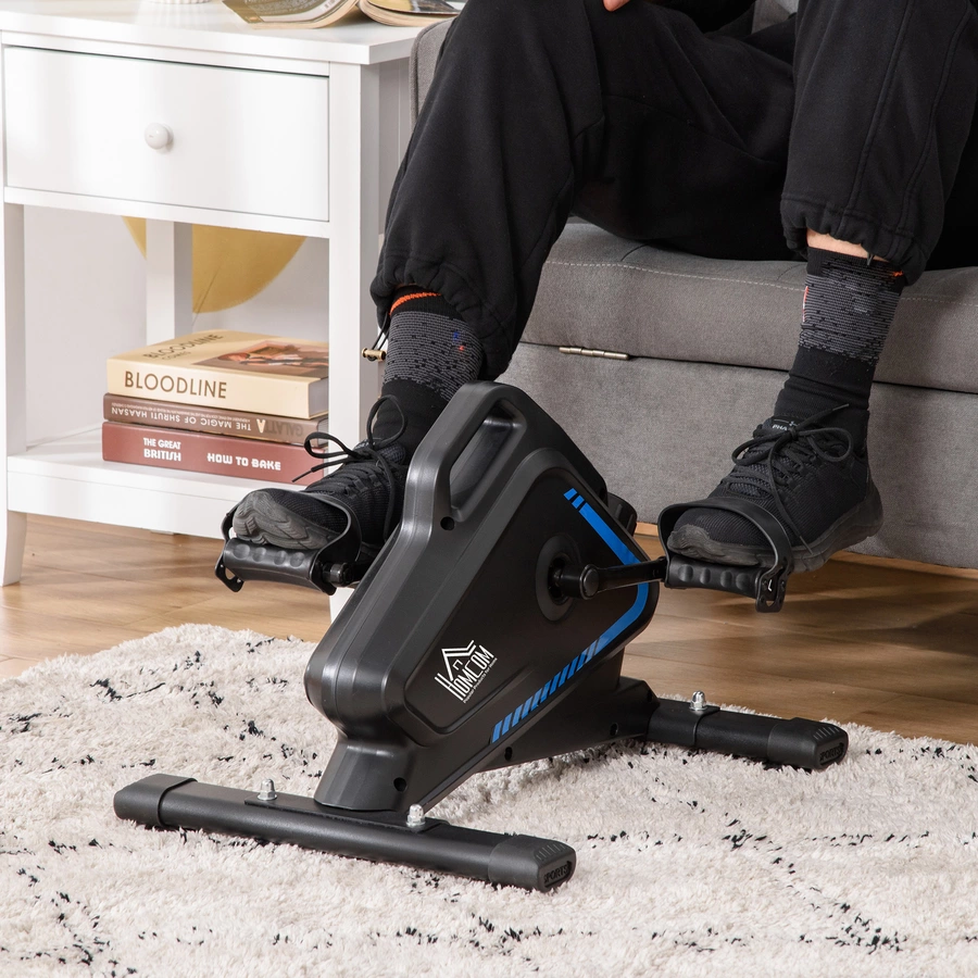 HOMCOM Mini Heimtrainer mit einstellbarem Widerstand schwarz