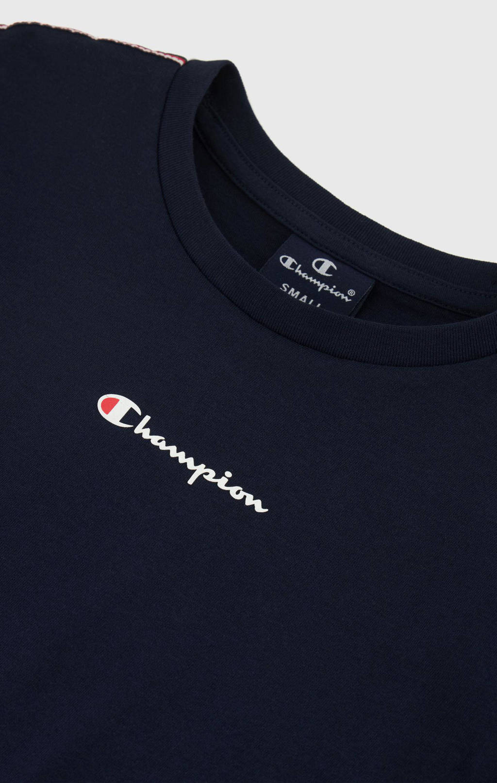 Champion T-shirt met logo donkerblauw