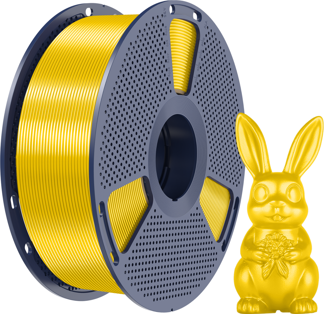 SUNLU  Silk PLA+ Yellow, 1,75 mm / 1000 g    PLA Material mit glänzendem Finish