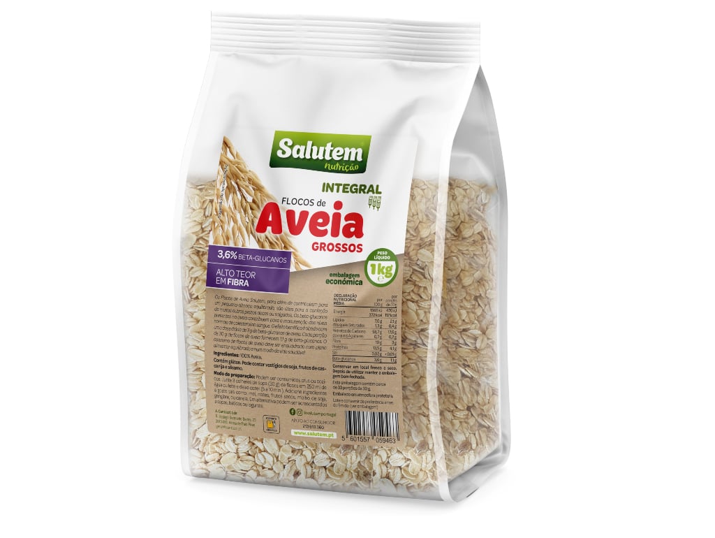 FLOCOS SALUTEM AVEIA GROSSOS INTEGRAIS 1KG