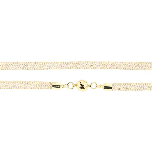 Luxus Mesh-Collier, ca. 2000 Zirkonia, ca. 50 cm