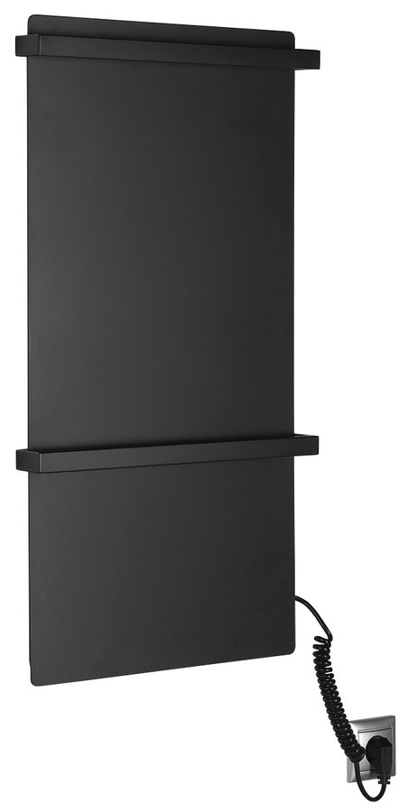 Sapho Elmis elektrische radiator 40x80cm 120W zwart mat