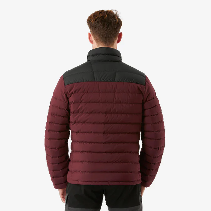 Decathlon Forclaz - Jaqueta puffer masculina Forclaz MT500 com enchimento de plumas