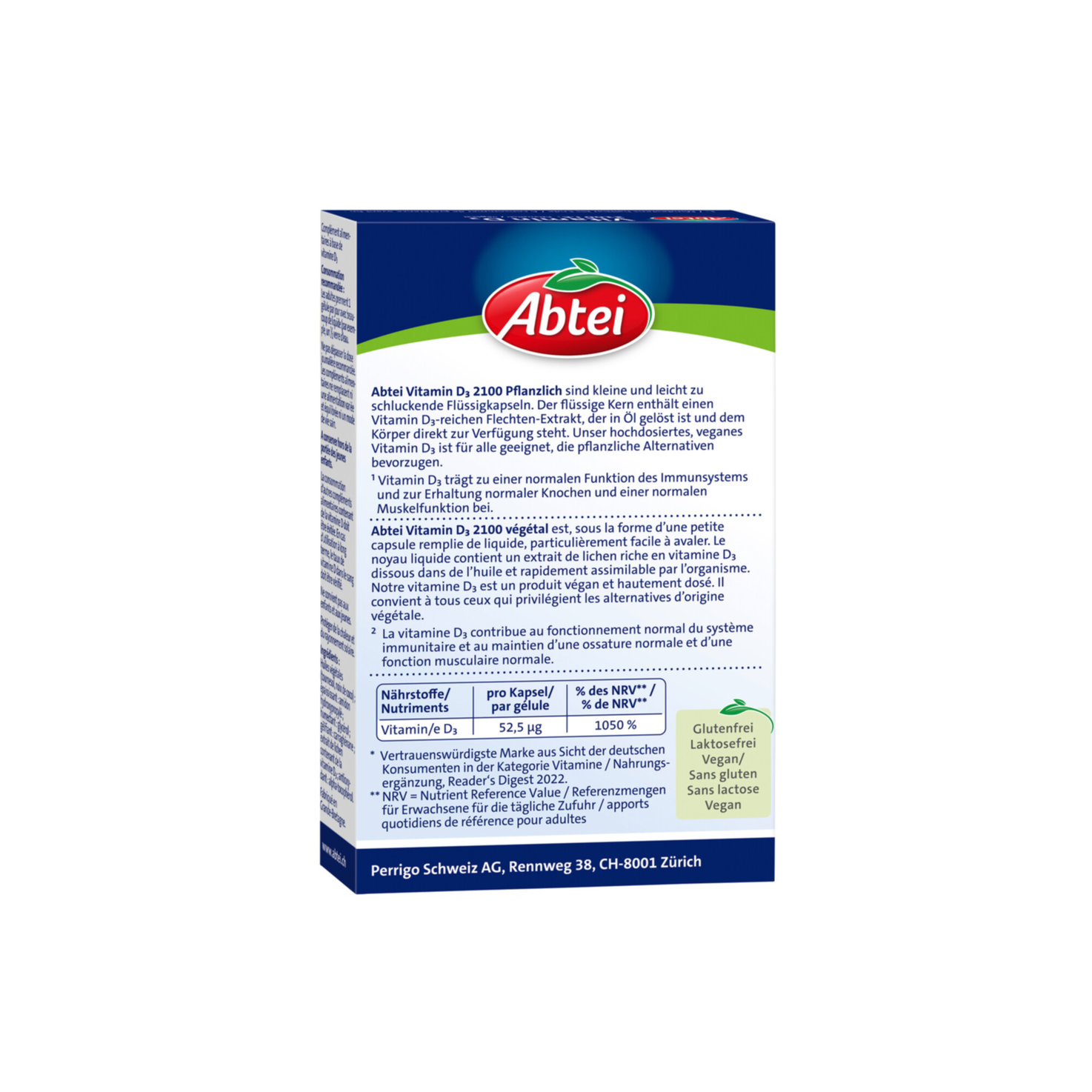 Abtei Vitamin D3 2100 Pflanzlich