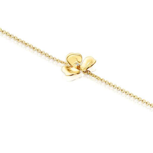 Pulseira Natureza Frágil em Ouro e Diamantes