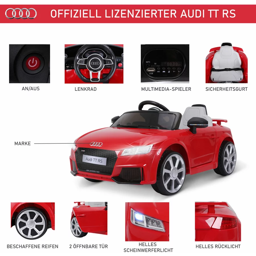 HOMCOM Kinder Elektroauto rot