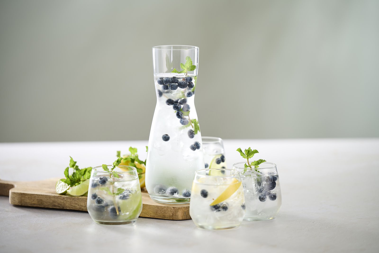 Angelica karaffel og vannglass Klart glass, 1 liter karaffel med 4stk vannglass.